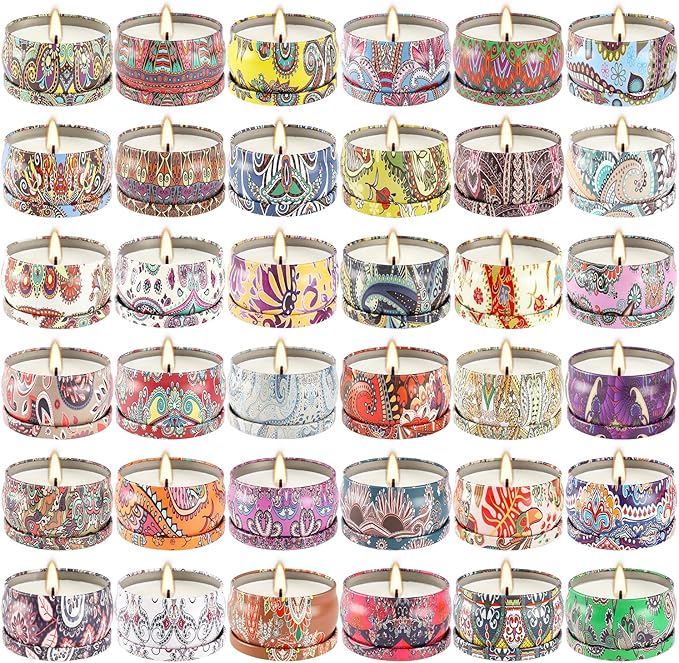 Scented Candles Gifts Set of 36 – 2.5oz Aromatherapy Travel Tin Candles - Image 8