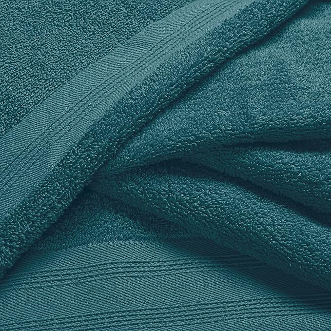 Ultra Soft 6 Pack Cotton Towel Set, Contains 2 Bath Towels 28x55 inch, 2 Hand - Image 2