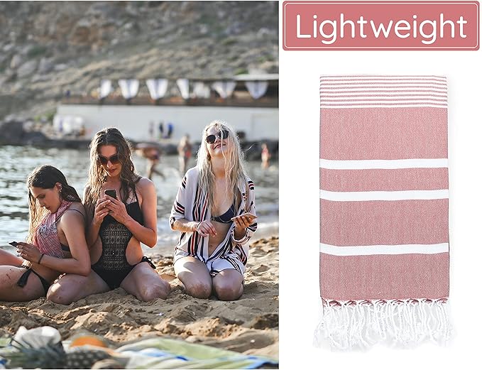 Premium Turkish Beach Towel – 100% Cotton, Quick Dry, Sand Free, Oversized - Image 5