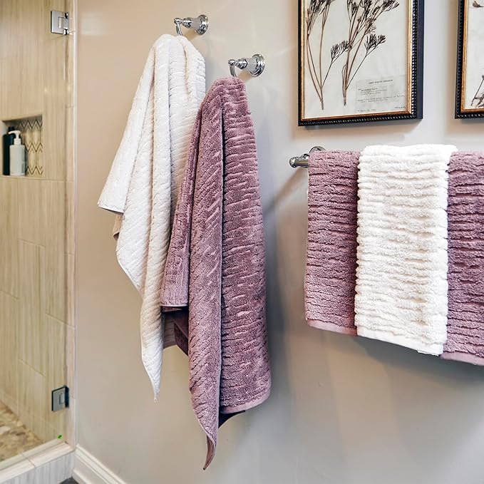 SKL Home CloudSoft Cotton Luxury 4 Pc Bath Towel Set - Image 5