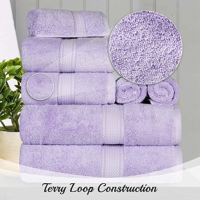 Superior Egyptian Cotton Pile 10 Piece Towel Set, Includes 2 Bath, 4 Hand - Image 3