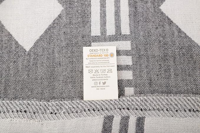 Bersuse 100% Cotton Belize XL Throw Blanket Turkish Towel Beach Blanket - Image 6