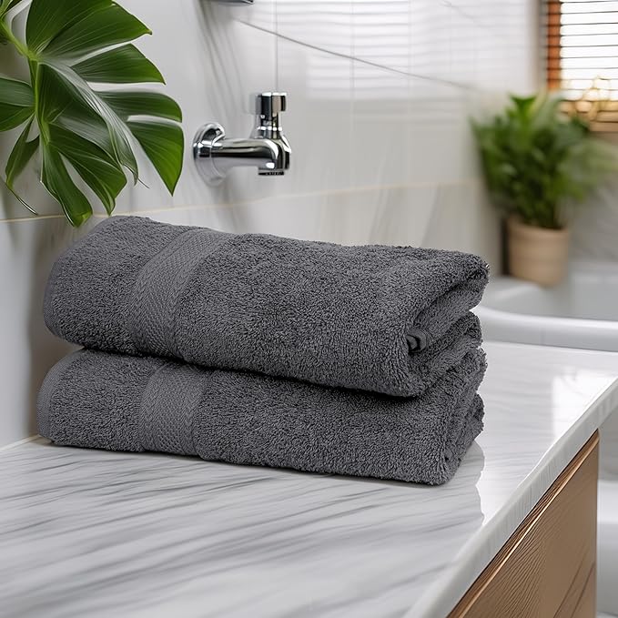 Commercial Bulk Pack of 12 Bath Towels – 100% Cotton Terry 24" x 48" – Ideal - Image 4