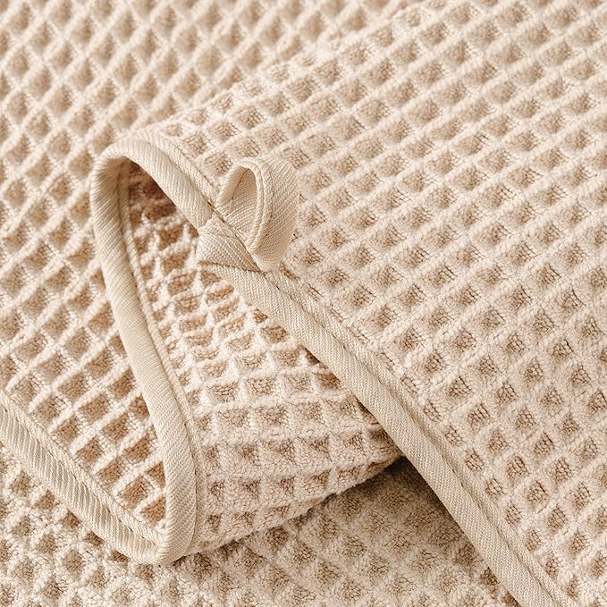 MICROFI New Microfiber Waffle Bath Towels, 2 Pieces, Fast Drying, Lint Free 430 - Image 3