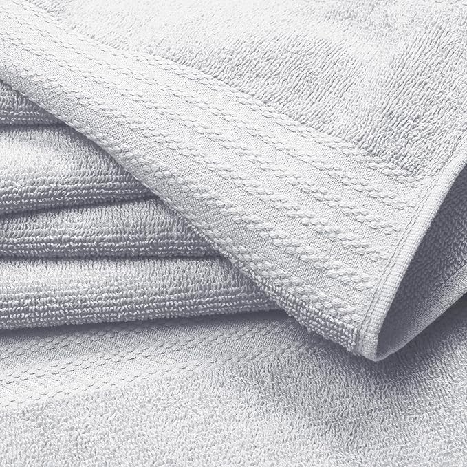 GLAMBURG Premium Cotton Oversized 2 Pack Bath Sheet 35x70-100% Pure Cotton - Image 2
