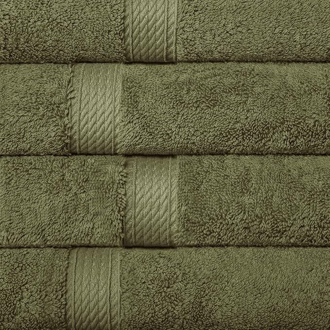 Superior Egyptian Cotton Pile Hand Towel Set of 4, Ultra Soft Luxury Towels - Image 4