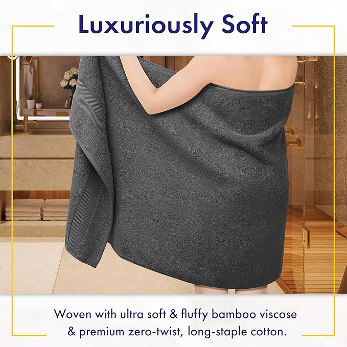 Alusa Home Ultra Soft & Plush Viscose from Bamboo Bath Towels - Image 2