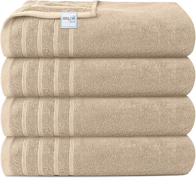 Avalon Towels Bath Towels Set of 4, Size 30 x 60 Inches, Highly Soft and - Image 3