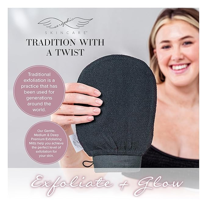 Seraphic Skincare Premium Exfoliating Mitt - Image 7