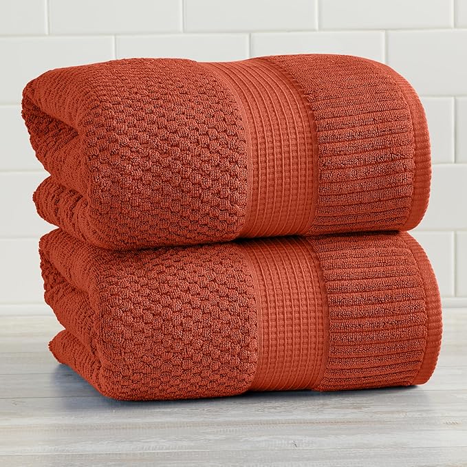 NY Loft 100% Cotton 2 Pack Bath Sheet Towel Set | Extra Large Oversize Bath - Image 9