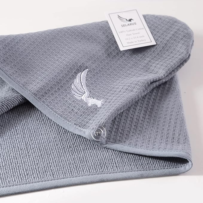 100% Turkish Cotton Hair Towel Wrap - Image 6