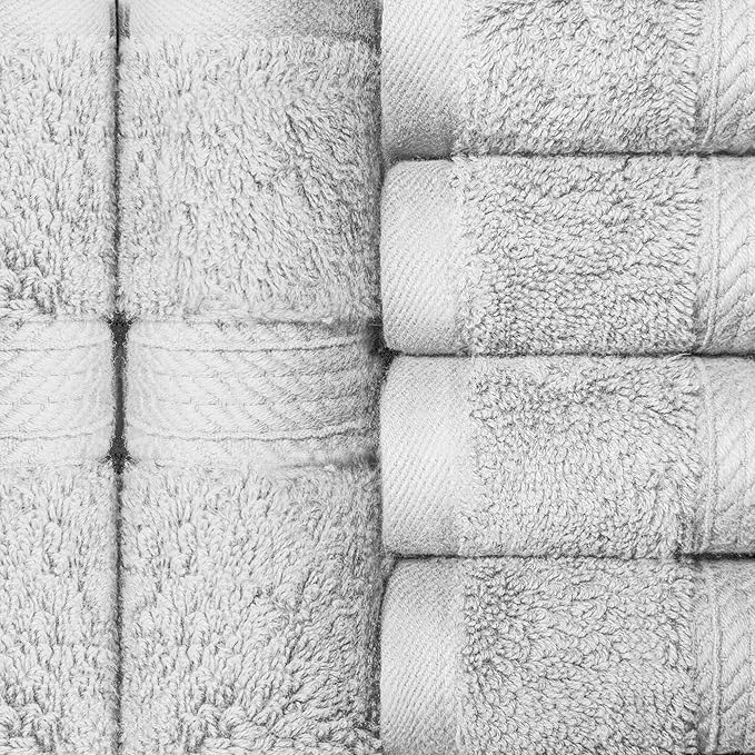 SUPERIOR Egyptian Cotton Pile Face Towel/Washcloth Set of 6, Ultra Soft Luxury - Image 4