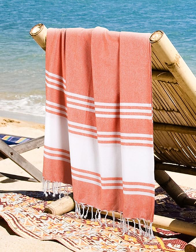 Goroly Home Cotton Turkish Peshtemal Beach Towel, Extra Large, Thin Quick Dry - Image 2
