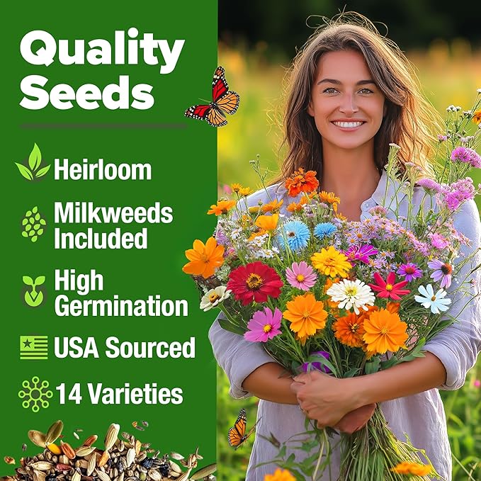 HOME GROWN Premium Monarch Butterfly Wildflower Seeds Mix - Image 8