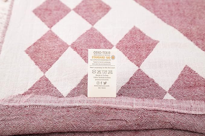 Bersuse 100% Cotton Bahamas XL Throw Blanket Turkish Towel Beach Blanket - Image 8