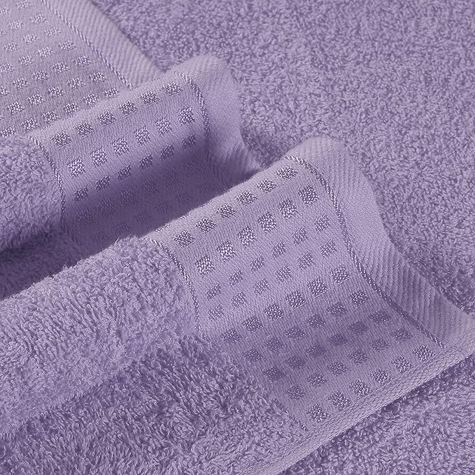 GLAMBURG 100% Cotton Ultra Soft 6 Pack Towel Set, Contains 2 Bath Towels 28x55 - Image 2