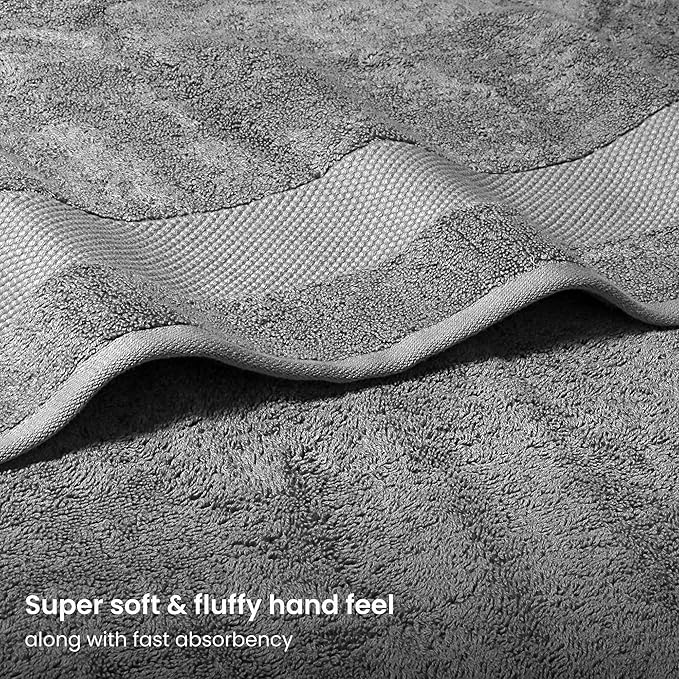 BIOWEAVES 100% Organic Cotton 700 GSM Plush 6-Piece Towel Set GOTS Certified - Image 3