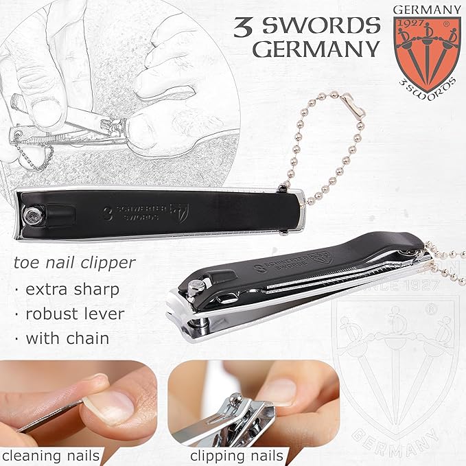 3 Swords Germany – Brand Quality fingernail & toenail Clipper, Pedicure Nail - Image 3