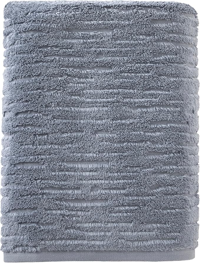 SKL Home CloudSoft Cotton Luxury Bath Towel, Smoke Blue by SKLHomebySaturdayKnightLtd