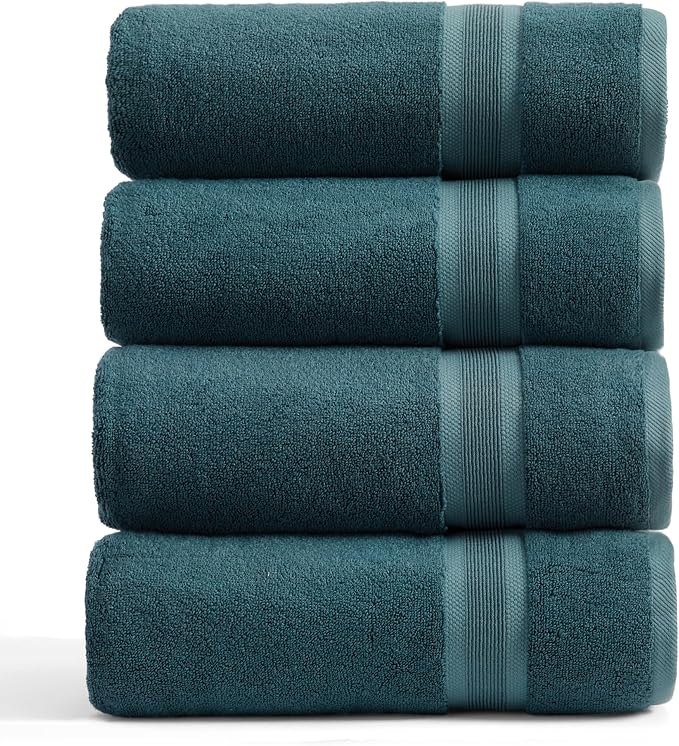 Springtree Home Luxury Viscose from Bamboo Bath Towel Set of 4 | 35% Viscose by SpringtreeHome