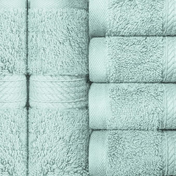 Superior Egyptian Cotton Pile Face Towel/Washcloth Set of 6, Ultra Soft Luxury - Image 4