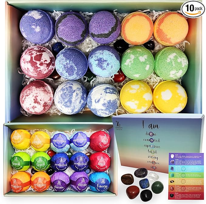 Chakra Healing Gemstones Bath Bombs. 15 Essential Oil Bath Bombs. Real Chakra by PurebyRachelleParker