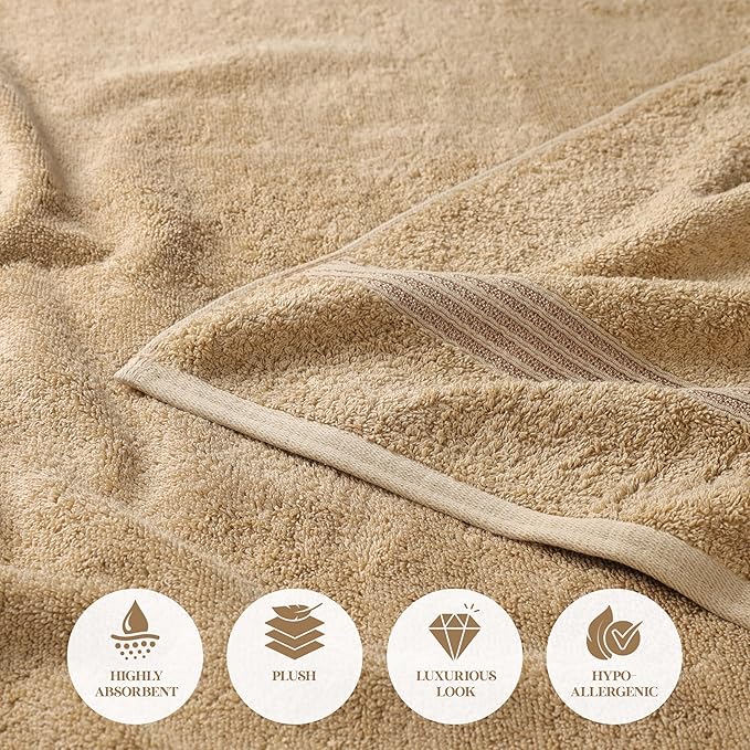 Superior Egyptian Cotton 6-Piece Towel Set, Bathroom Essentials, Towels - Image 8