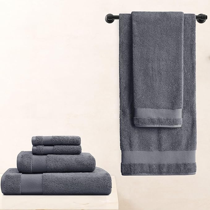 BIOWEAVES 100% Organic Cotton 700 GSM Plush 6-Piece Towel Set GOTS Certified - Image 6
