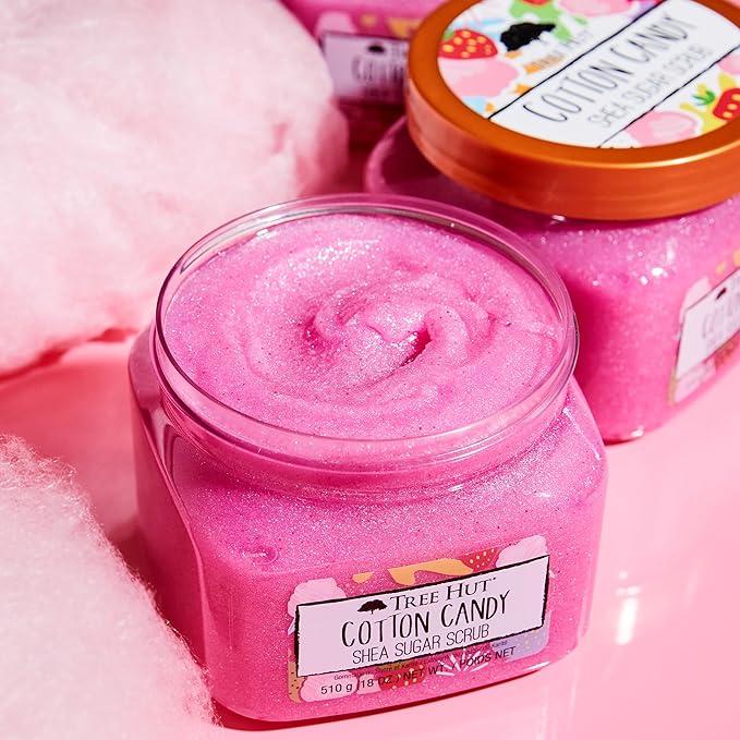 Tree Hut Cotton Candy Shea Sugar Scrub, Exfoliating, Hydrating & Moisturizing - Image 4