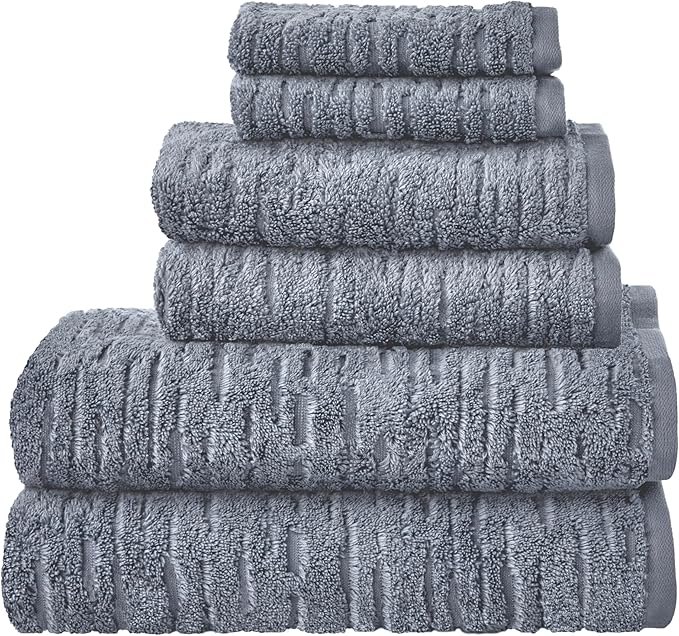 SKL Home CloudSoft Cotton Luxury 4-Piece Washcloth Set, Smoke Blue - Image 7