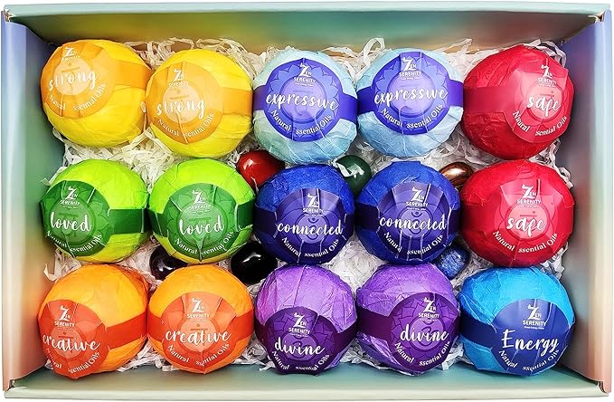 Chakra Healing Gemstones Bath Bombs. 15 Essential Oil Bath Bombs. Real Chakra - Image 9