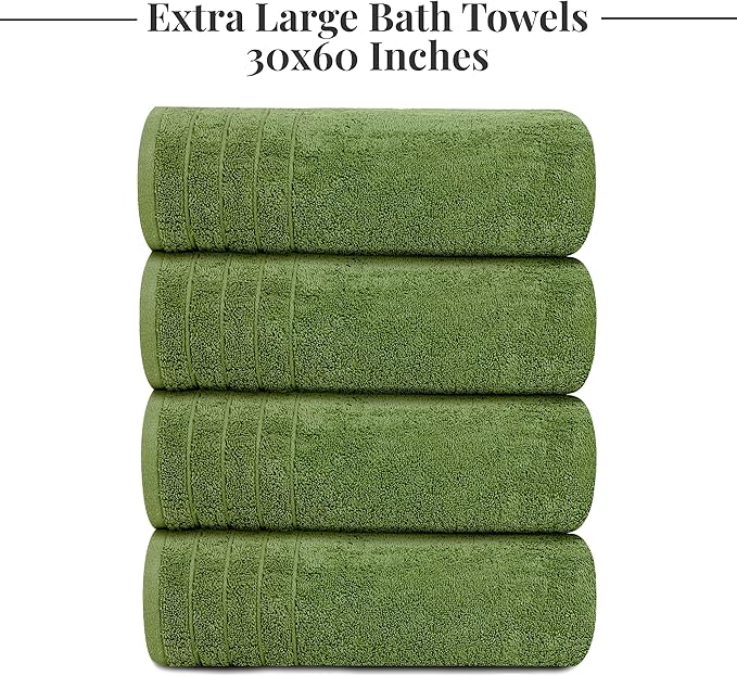 Tens Towels Pack of 4 Extra Large Bath Towels 30 x 60 Inches, 100% Cotton - Image 7