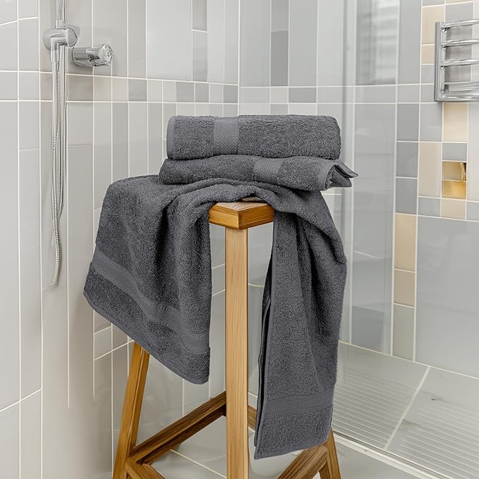 Commercial Bulk Pack of 12 Bath Towels – 100% Cotton Terry 24" x 48" – Ideal - Image 5