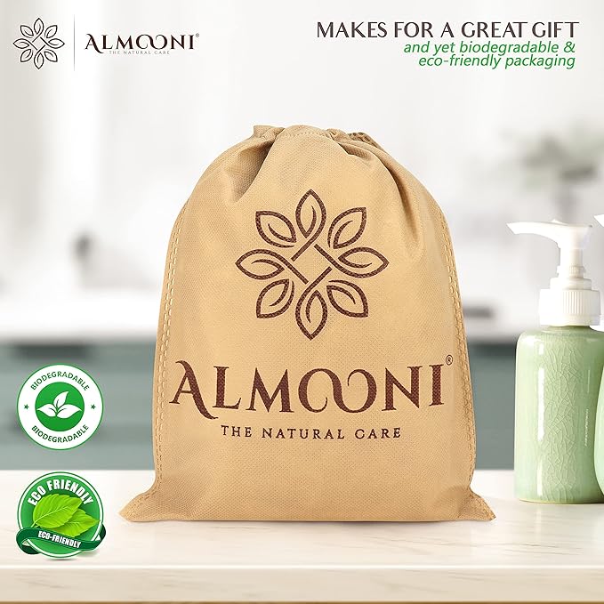 Almooni Egyptian Loofah Gloves for Women & Men, Real Natural Egyptian Loofah - Image 5