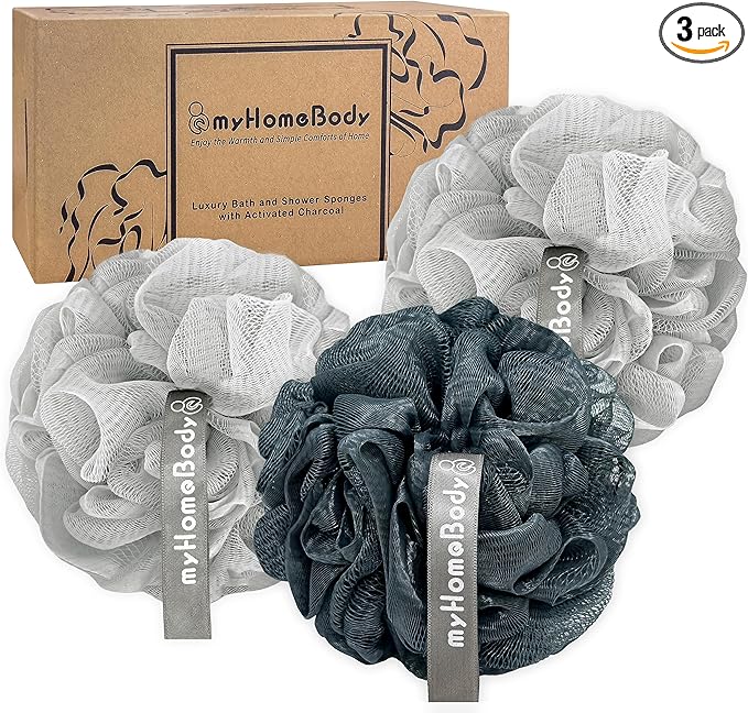 myHomeBody 60g Loofah Sponge, Body Scrubber, Bath Sponge, Loofah by myHomeBody