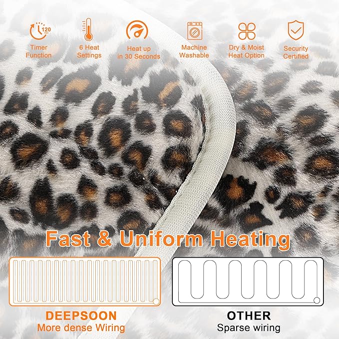 Deepsoon Heating Pad, Electric Heating Pads - Image 5