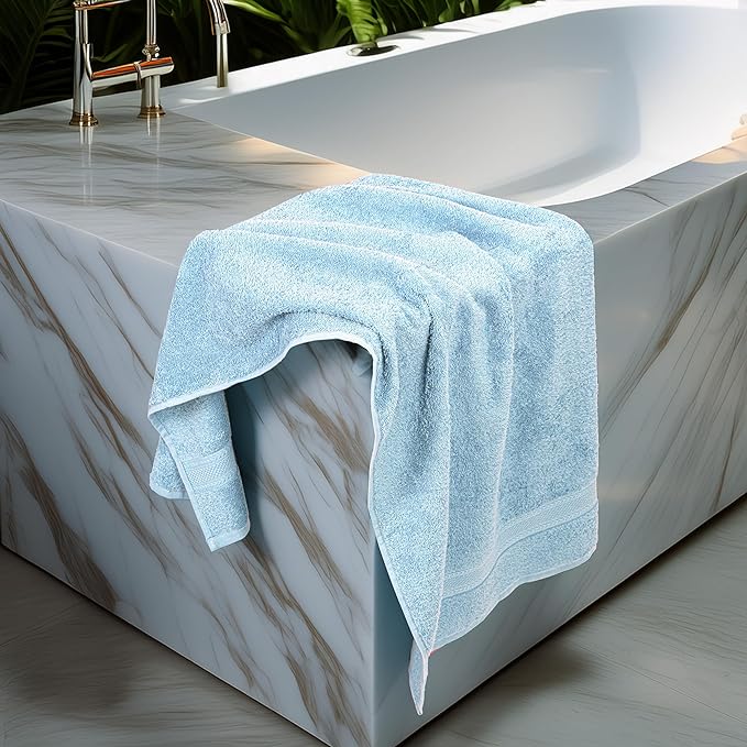 Commercial Bulk Pack of 12 Bath Towels – 100% Cotton Terry 24" x 48" – Ideal - Image 4