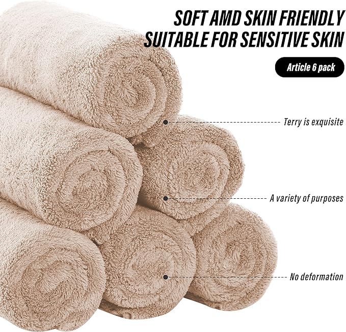 MOONQUEEN 6 Pack Premium Hand Towels - Image 7