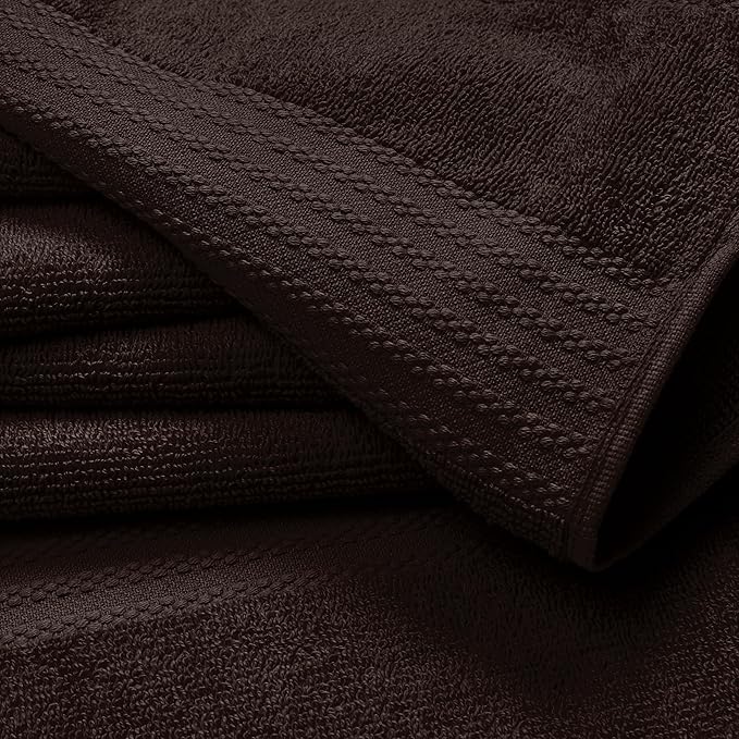 GLAMBURG Ultra Soft 24-Piece Towel Set- 100% Pure Ringspun Cotton, Contains 8 - Image 2