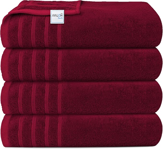 Avalon Towels Bath Towels Set of 4, Size 30 x 60 Inches, Highly Soft and - Image 3