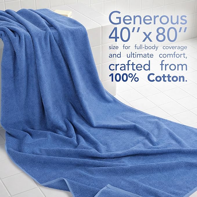 American Soft Linen 100% Cotton 600 GSM Turkish 40x80 Oversized Bath Towel Sheet - Image 2