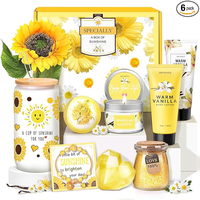 Gifts for Women, Bath and Body Gift 10 pcs Warm Vanilla Self Care Set for by LUCOTIYA