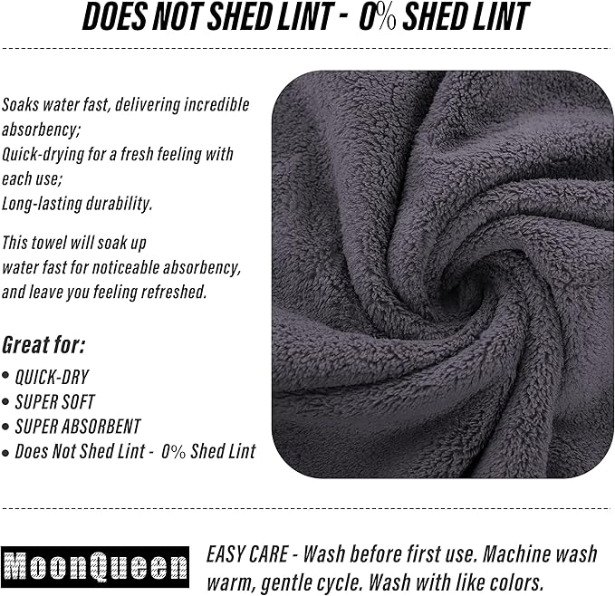 MOONQUEEN 12 Pack Premium Hand Towels - Image 4