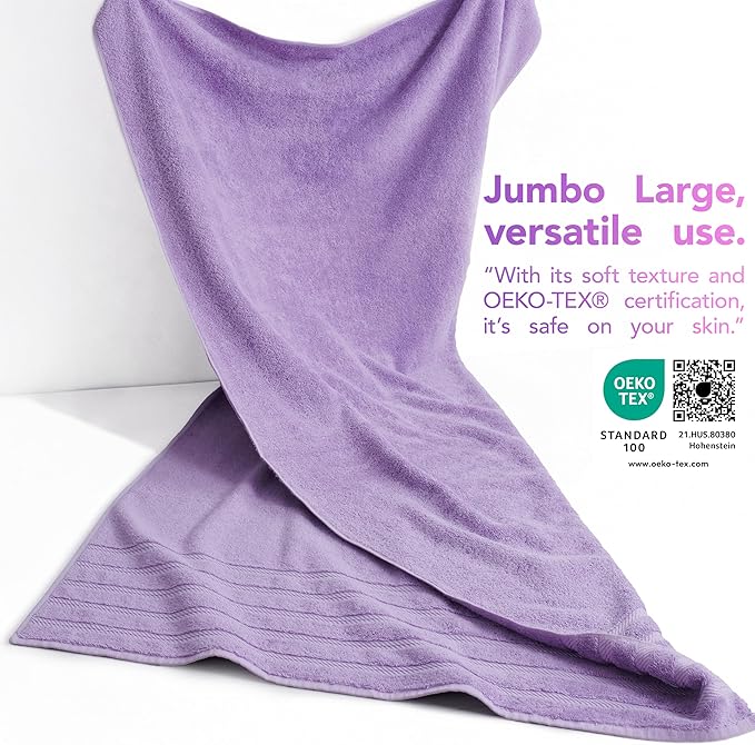 American Soft Linen 35x70 Jumbo Large Bath Towel, 600 GSM 100% Cotton Turkish - Image 3
