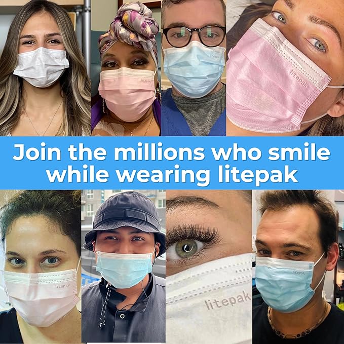 Litepak 125-Pack Disposable Face Mask Premium Comfort Earloops - Image 3
