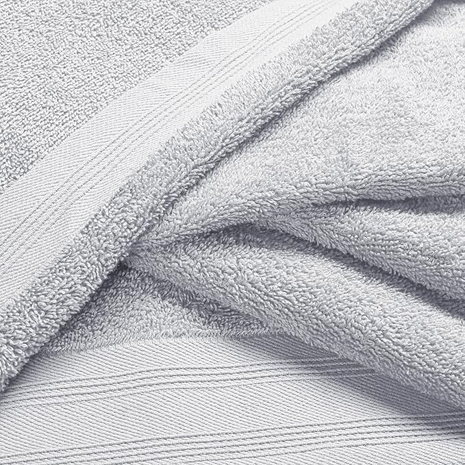 Ultra Soft 6 Pack Cotton Towel Set, Contains 2 Bath Towels 28x55 inch, 2 Hand - Image 2
