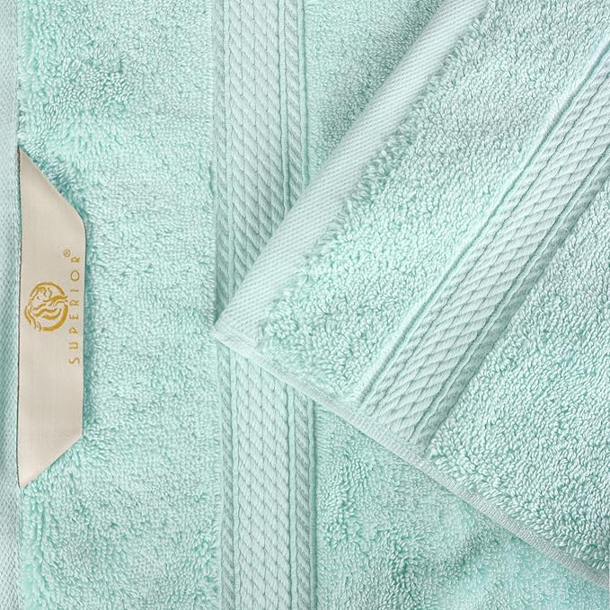 SUPERIOR Egyptian Cotton Pile 8 Piece Towel Set, Includes 2 Bath, 2 Hand - Image 9