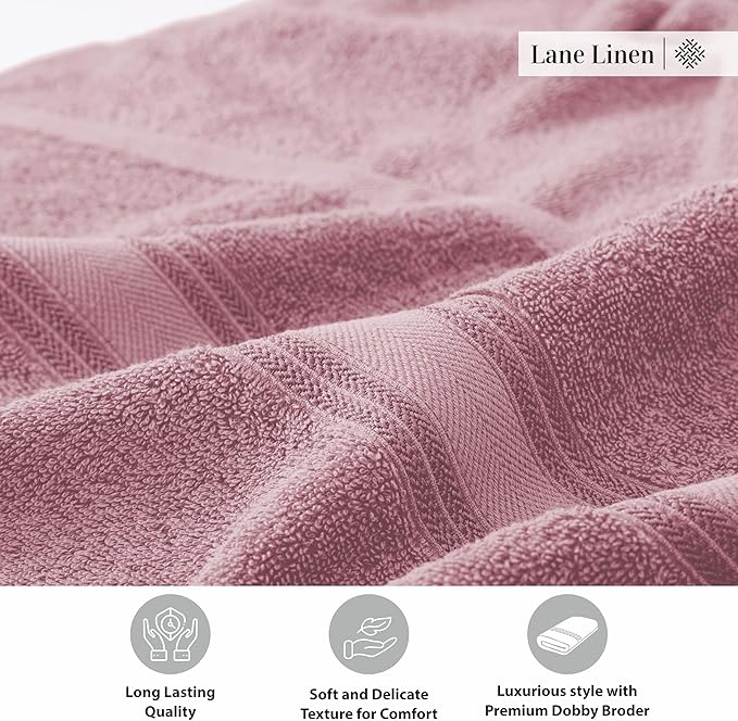 Lane Linen 100% Cotton Bath Sheets 4 Pack - Image 8