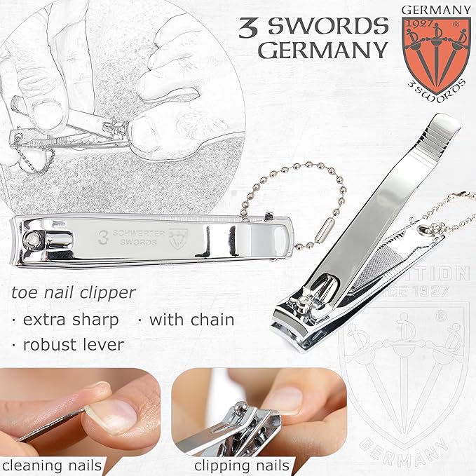 3 Swords Germany – Brand Quality fingernail & toenail Clipper, Pedicure Nail - Image 4