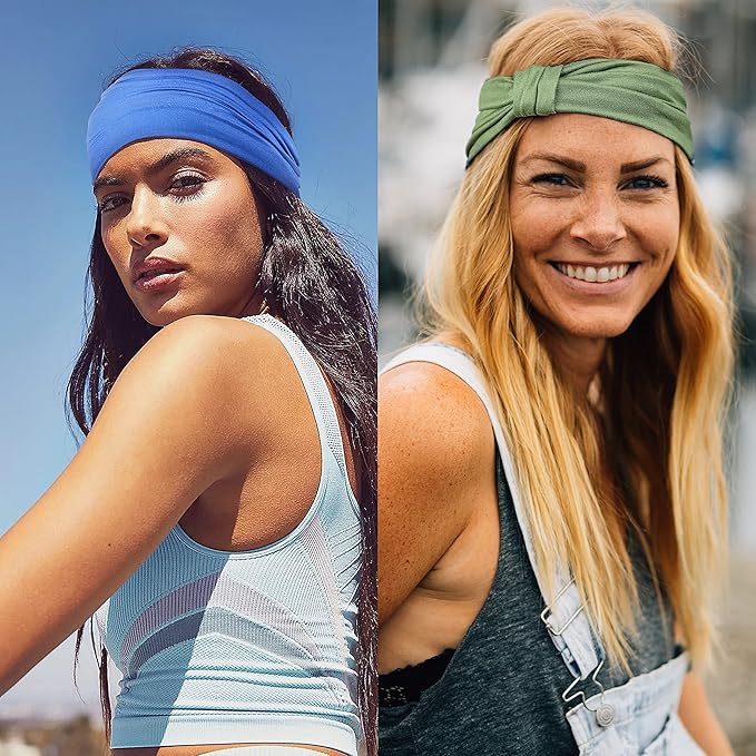 GiLi 6 Pack Wide Headbands for Women Non Slip Soft Elastic Hair Bands Yoga - Image 6